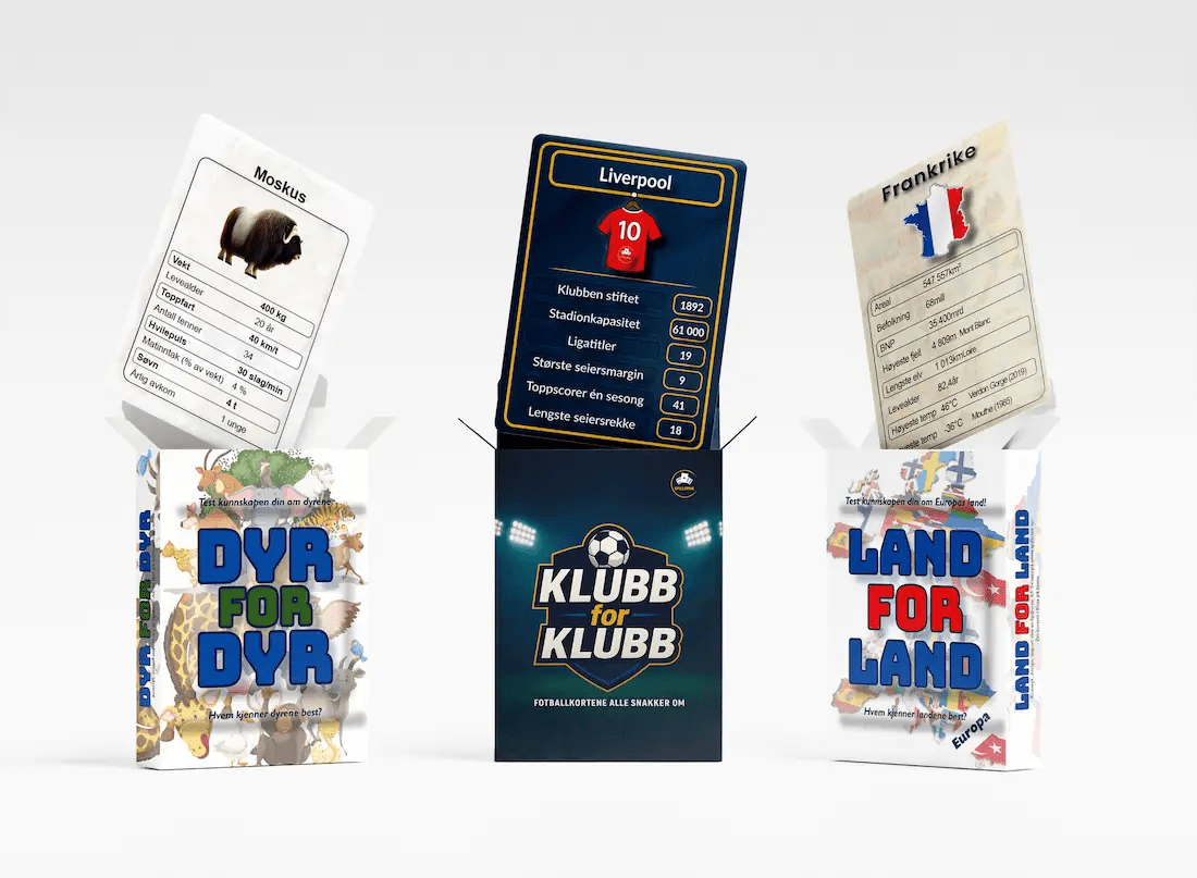 3 populære barnespillKortspillSpillerne