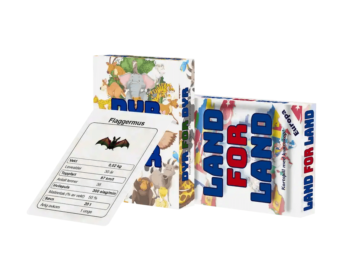 Kunnskap for kids – Kortspill om Dyr & LandKortspillSpillerne