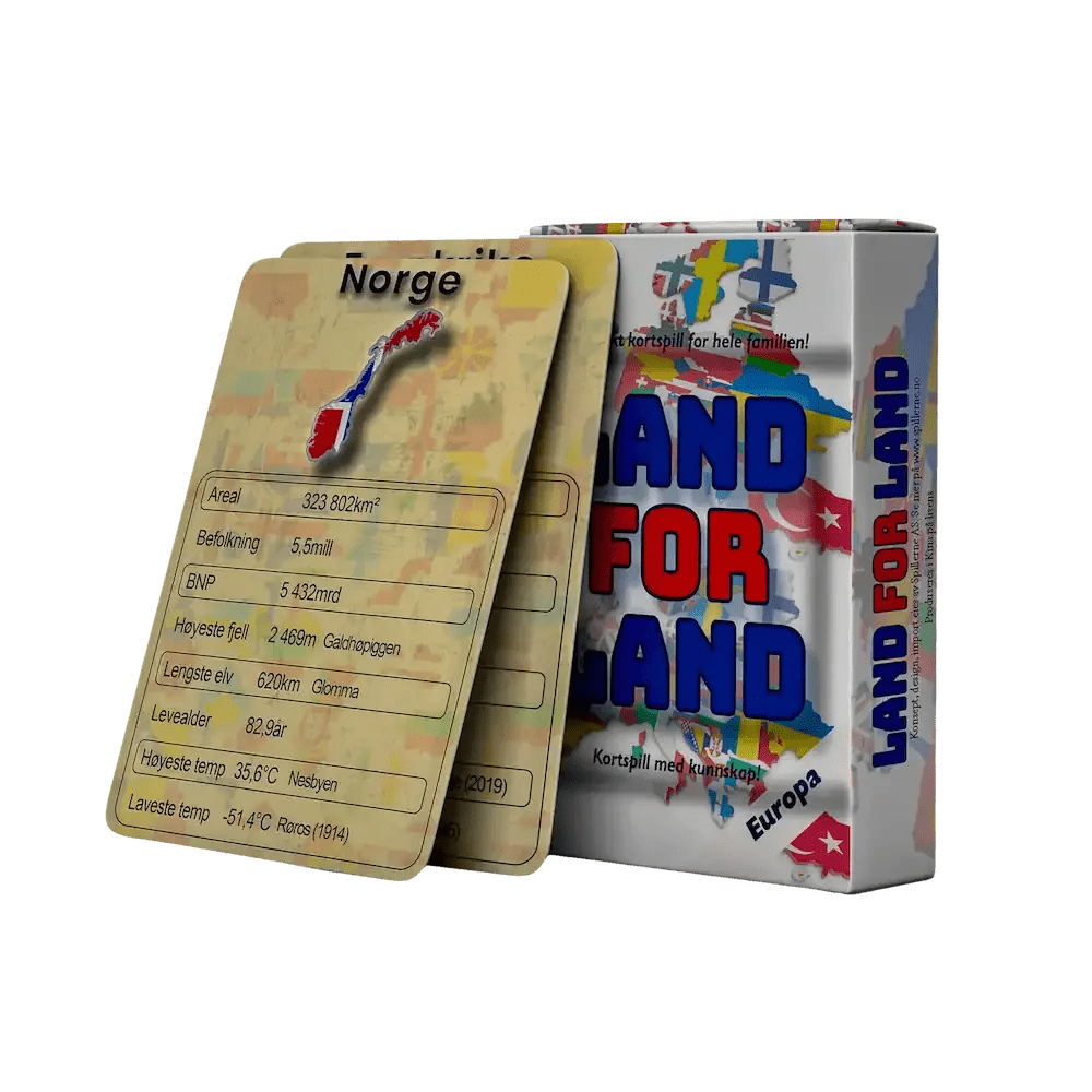 Land for land - Lærerikt kortspill for barnKortspillSpillerne