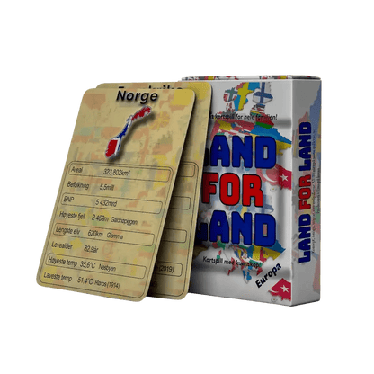 Land for land - Lærerikt kortspill for barnKortspillSpillerne