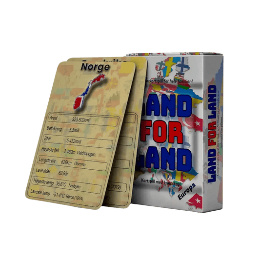 Land for land - Lærerikt kortspill for barnKortspillSpillerne